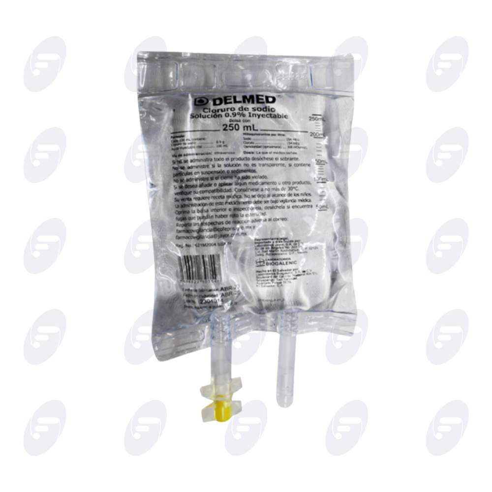 CLORURO DE SODIO 9% BOLSA C/250 ML.SOL.