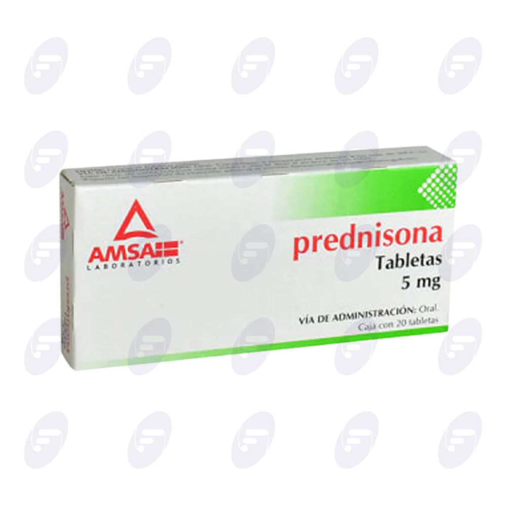PREDNISONA AMSA 5 MG CAJA C/20 TABLETAS
