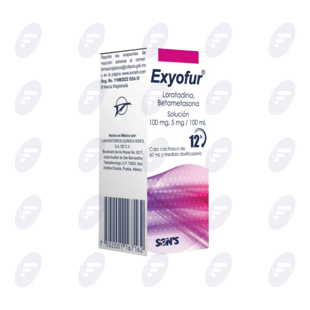 EXYOFUR 100MG/5MG/100ML CAJA C/FRASCO C/60 ML SOLUCION 