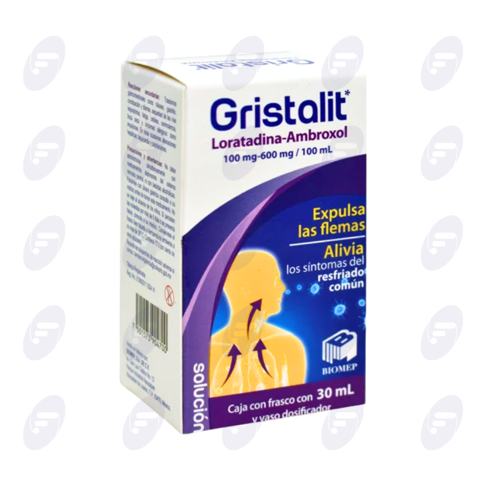 GRISTALIT 100MG,600MG/100ML CAJA C/FCO C/30 ML SOLUCION