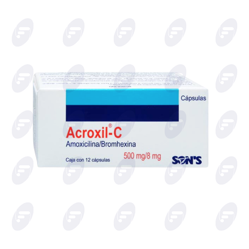 [013209] ACROXIL-C 500 MG /8MG CAJA C/12 CAPSULAS