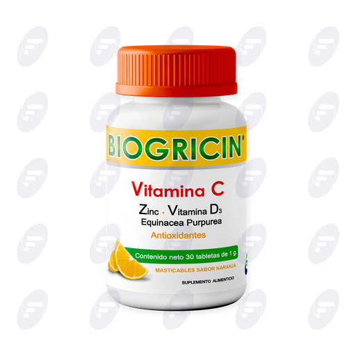 [038071] BIOGRICIN 1G FCO C/30 TAB MASTICABLES