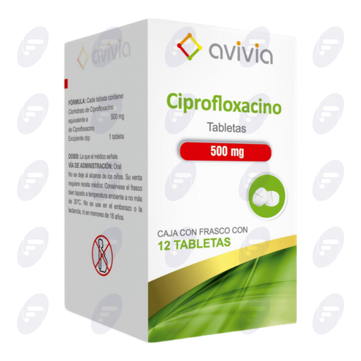 [220001] CIPROFLOXACINO AVI 500MG CAJA FCO/12TABS