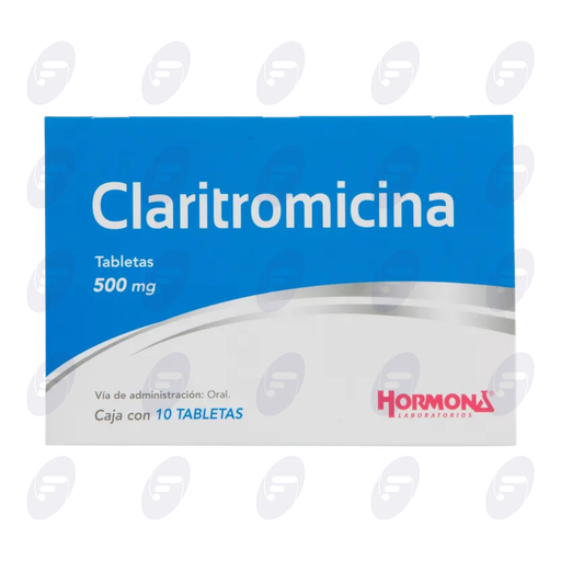 [230028] CLARITROMICINA HORMONA 500 MG  C/10 TABLETAS