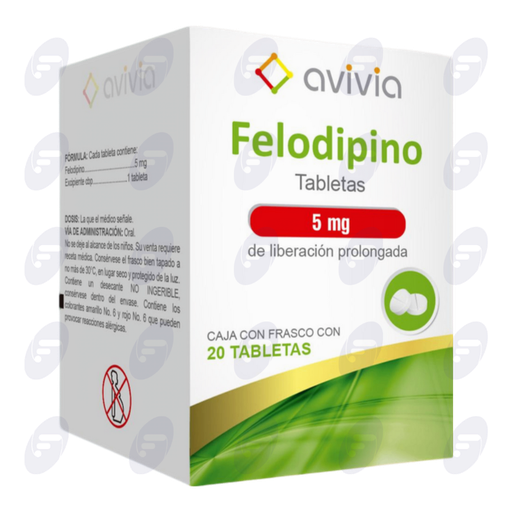[220029] FELODIPINO AVI 5 MG. CAJA C/20 TABS.