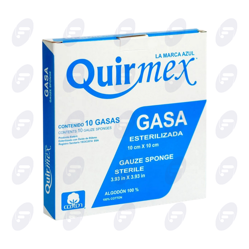 [155452] GASA QUIRMEX 10CM X 10CM ESTERILIZADA C/10