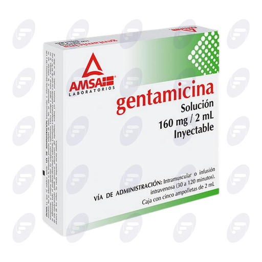 [020110] GENTAMICINA 160 MG CAJA C/5 AMP 2 ML