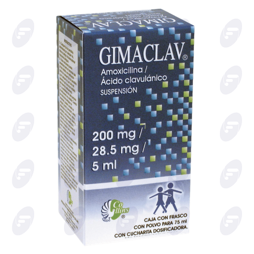 [034202] GIMACLAV       200/28.5 MG.C/75 ML.SUSP.