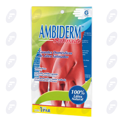[123014] GUANTE AMBIDERM DOMESTICO ROJO GRANDE