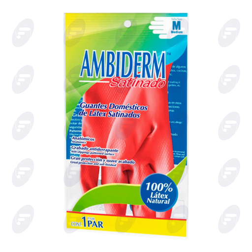 [123015] GUANTE AMBIDERM DOMESTICO ROJO MEDIANO