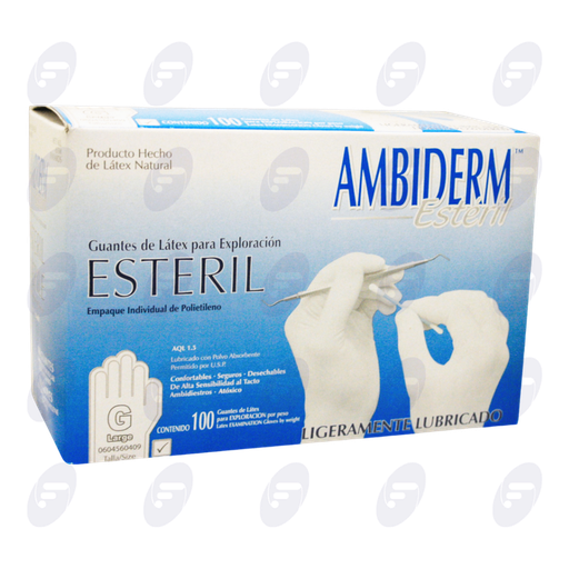 [123003] GUANTE AMBIDERM ESTERIL GRANDE C/100 PZ
