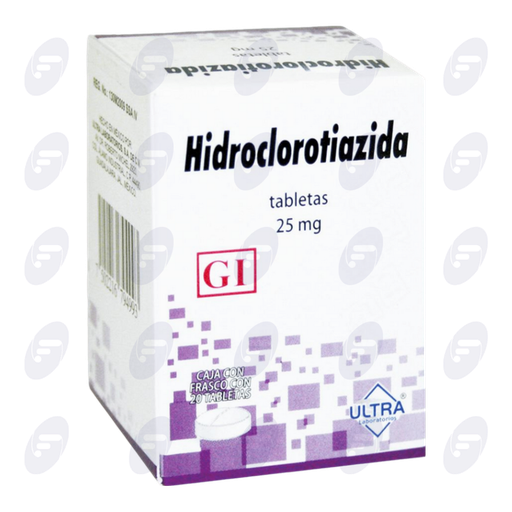 [120040] HIDROCLOROTIAZIDA GI ULT 25MG.FCO C/20 T