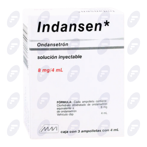 [107182] INDANSEN   8 MG/4 ML.  CAJA C/3 AMP.4 ML