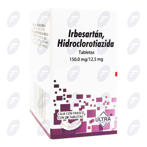 [120115] IRBESARTAN, HIDROCLOROTIAZIDA ULTRA 150/12.5 MG C/28