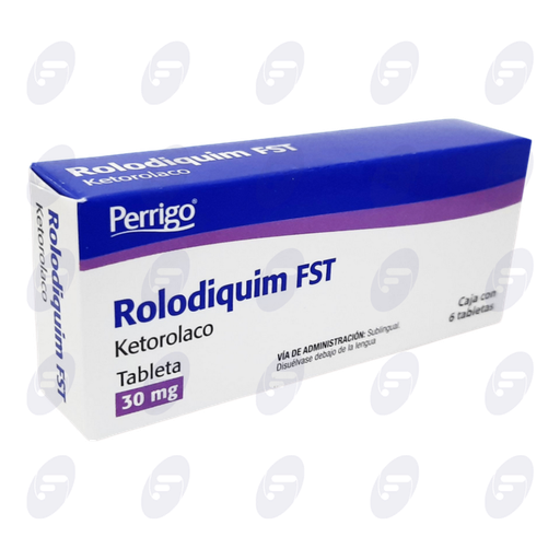 [111161] KETOROLACO (ROLODIQUIM) 30 MG CAJA C/6 TABS SUBLI