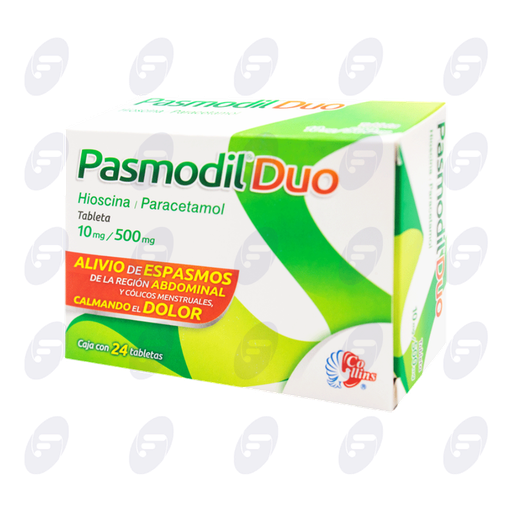 [034266] PASMODIL DUO 10/500MG CAJA C/24 TABLETAS