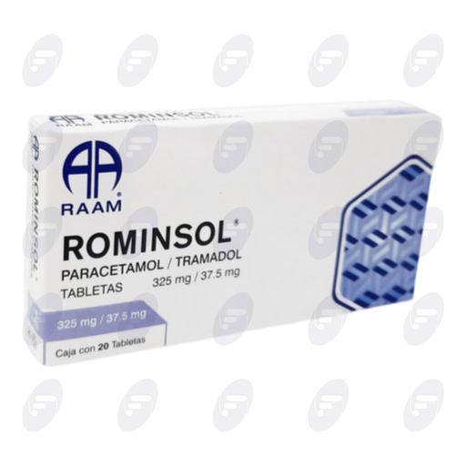 [190065] ROMINSOL 37.5MG/325MG CAJA C/20 TABS