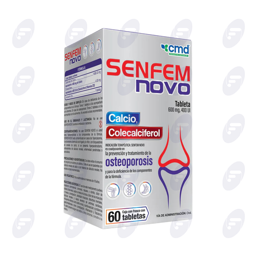 [027097] SENFEM NOVO 600MG/400UI CAJA C/ FCO  C/60 TABLETAS