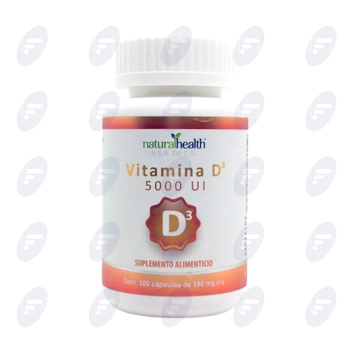 [155359] VITAMINA D3 NATURAL HEALTH FRASCO C/100 CAPS
