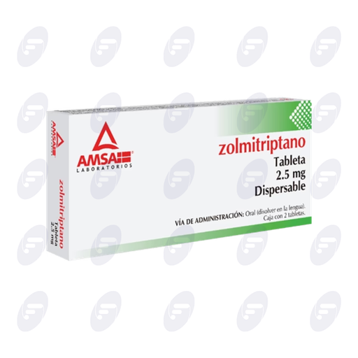 [020133] ZOLMITRIPTANO 2.5 MG DISPERSABLE CAJA C/2 TABS