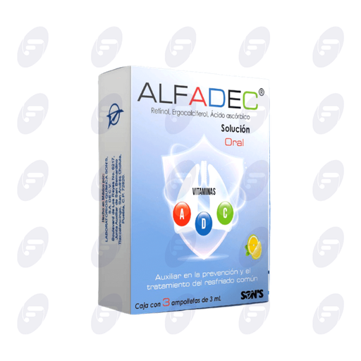 [013215] ALFADEC CAJA C/5 AMPOLLETAS C/3 ML INGERIBLE