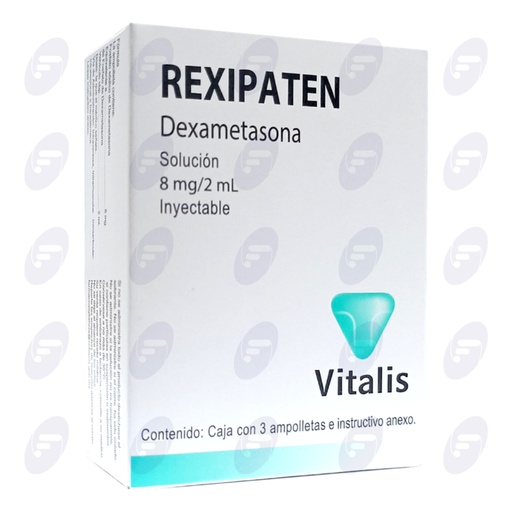 [155518] REXIPATEN 8MG/2 ML CAJA C/ 3 AMPOLLETAS