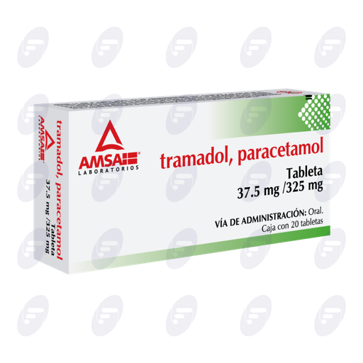 [020157] TRAMADOL, PARACETAMOL AMSA 37.5MG/325MG CAJA C/20 TABLETAS