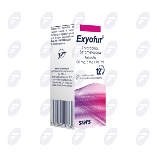 [013218] EXYOFUR 100MG/5MG/100ML CAJA C/FRASCO C/60 ML SOLUCION 