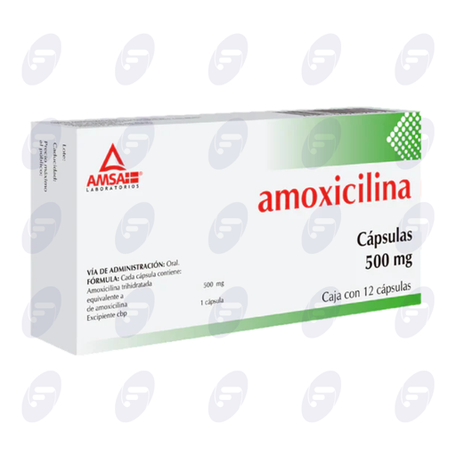 [020166] AMOXICILINA AMSA 500 MG CAJA C/12 CAPSULAS